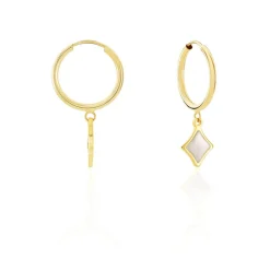 Histoire d'Or Créoles Marvella Or Jaune Nacre or jaune nacre blanc