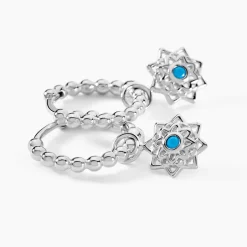 Histoire d'Or Créoles Meissa Argent Blanc Oxyde De Zirconium Sale