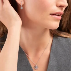 Histoire d'Or Créoles Meissa Argent Blanc Oxyde De Zirconium Sale