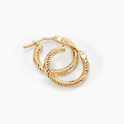 Histoire d'Or Créoles Merraine Or Jaune Clearance