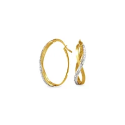 Histoire d'Or Créoles Micha Or Bicolore Clearance