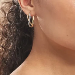 Histoire d'Or Créoles Micha Or Bicolore Clearance