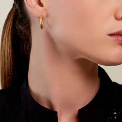 Histoire d'Or Créoles Mona Acier Jaune Clearance