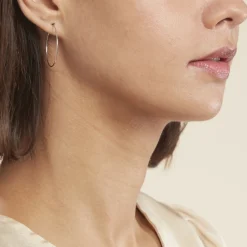 Histoire d'Or Créoles Muses Flexibles Or Blanc