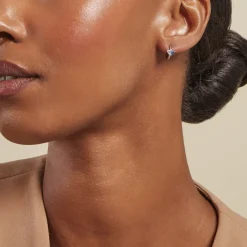 Histoire d'Or Créoles Myhalf De Zirconium argent blanc oxyde Clearance