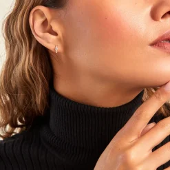 Histoire d'Or Créoles Nagendra Or Jaune Oxyde De Zirconium