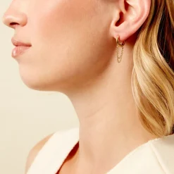 Histoire d'Or Créoles Nessa Acier Jaune Hot