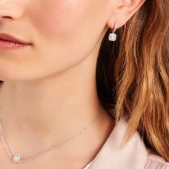 Histoire d'Or Créoles Ninette Argent Blanc Oxyde De Zirconium Sale