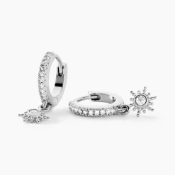 Histoire d'Or Créoles Ninette Argent Blanc Oxyde De Zirconium Best