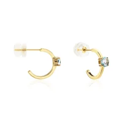 Histoire d'Or Créoles Nottingham Or Jaune Topaze or jaune topaze bleu sky Sale