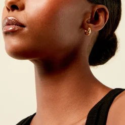 Histoire d'Or Créoles Nyssa Plaqué Or Jaune Sale