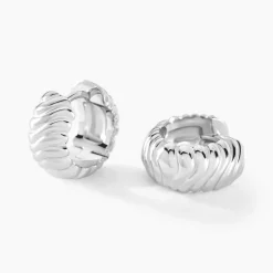 Histoire d'Or Créoles Oksanne Argent Blanc Discount