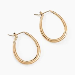 Histoire d'Or Créoles Olivia Ovale Plaqué Or Jaune Online