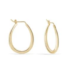 Histoire d'Or Créoles Olivia Ovale Plaqué Or Jaune Online