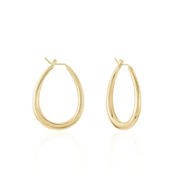 Histoire d'Or Créoles Olivia Ovale Plaqué Or Jaune Online