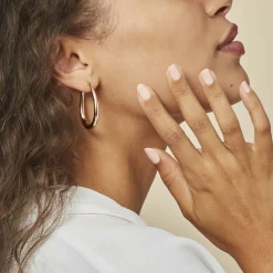 Histoire d'Or Créoles Olivia Ovale Plaqué Or Jaune Online