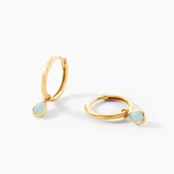 Histoire d'Or Créoles Ondée Or Jaune Amazonite Discount