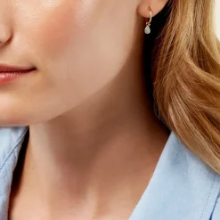 Histoire d'Or Créoles Ondée Or Jaune Amazonite Discount