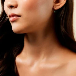 Histoire d'Or Créoles Onora Or Jaune Emeraude Outlet