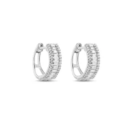 Histoire d'Or Créoles Or Blanc Collection 1986 Diamants