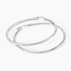 Histoire d'Or Créoles Or Blanc Rond Sale