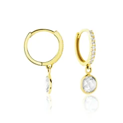 Histoire d'Or Créoles Or Jaune Arielle Oxyde De Zirconium Outlet