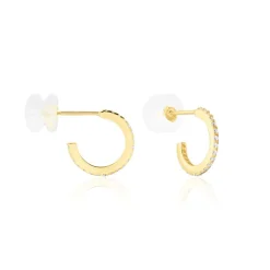 Histoire d'Or Créoles Or Jaune Brodie Oxyde De Zirconium or jaune oxyde Sale