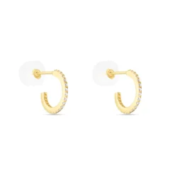 Histoire d'Or Créoles Or Jaune Brodie Oxyde De Zirconium or jaune oxyde Sale