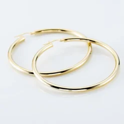 Histoire d'Or Créoles Or Jaune Rond New