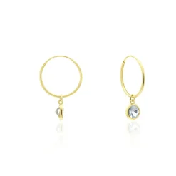 Histoire d'Or Créoles Or Jaune Topaze Azur or jaune topaze bleu Outlet