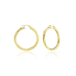 Histoire d'Or Créoles Or Jaune Torsadé Discount