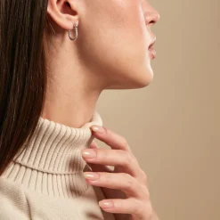 Histoire d'Or Créoles Oria Argent Blanc Oxyde De Zirconium New