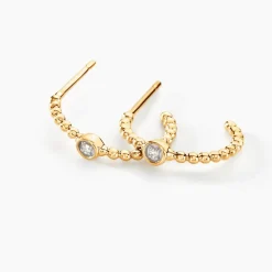 Histoire d'Or Créoles Pearly Effect Or Jaune Diamant Outlet