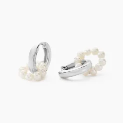 Histoire d'Or Créoles Perlissima argent blanc perle de culture Hot