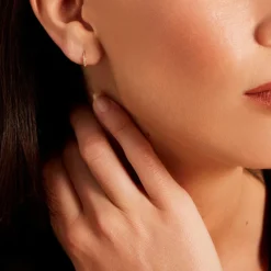 Histoire d'Or Créoles Plaqué Or Jaune Mimy Oxydes De Zirconium