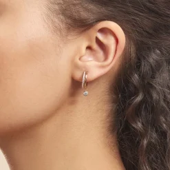 Histoire d'Or Créoles Plaqué Or Jaune Par Oxyde De Zirconium Clearance