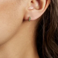 Histoire d'Or Créoles Plaqué Or Jaune Piha Oxydes De Zirconium plaqué or jaune oxyde vert Online