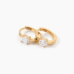 Histoire d'Or Créoles Plaqué Or Laurick Oxydes De Zirconium plaqué or jaune oxyde Online