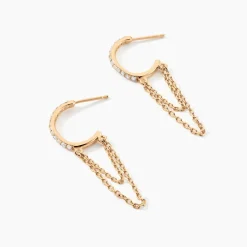 Histoire d'Or Créoles Plaqué Or Leinhard Oxydes De Zirconium Hot