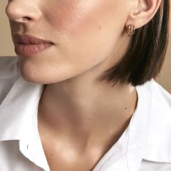 Histoire d'Or Créoles Preeti Plaqué Or Jaune Discount