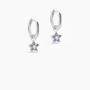 Histoire d'Or Créoles Purple Bloom Argent Blanc Oxyde De Zirconium Online