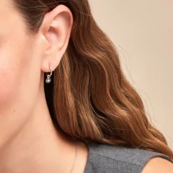 Histoire d'Or Créoles Rhoda Argent Blanc Oxyde De Zirconium