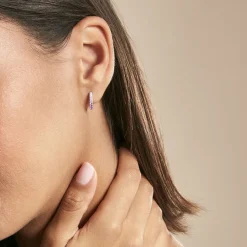 Histoire d'Or Créoles Rio Argent Blanc Oxyde De Zirconium argent blanc oxyde violet Clearance