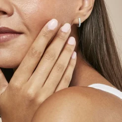 Histoire d'Or Créoles Rio Argent Blanc Oxyde De Zirconium argent blanc oxyde bleu New