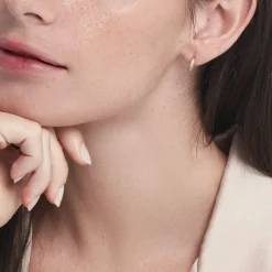 Histoire d'Or Créoles Sahar Plaqué Or Jaune Oxyde De Zirconium Hot