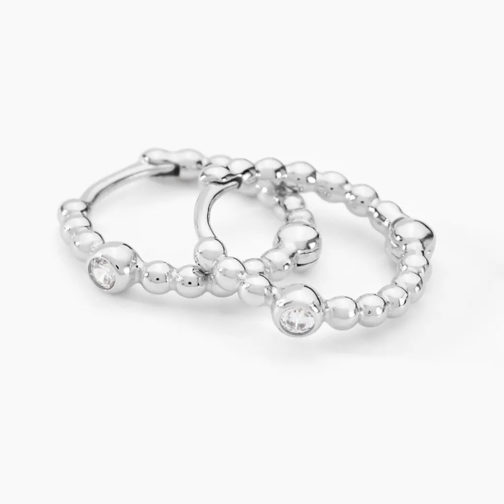 Histoire d'Or Créoles Salana Argent Blanc Oxyde De Zirconium Outlet