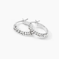 Histoire d'Or Créoles Sandrine Or Blanc Strass or blanc strass blanc Discount