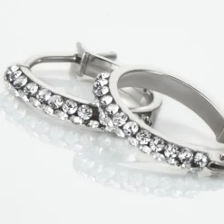 Histoire d'Or Créoles Sandrine Or Blanc Strass or blanc strass blanc Discount