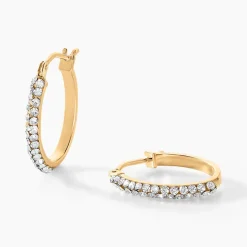 Histoire d'Or Créoles Sandrine Or Jaune Strass Clearance