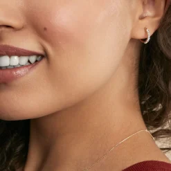 Histoire d'Or Créoles Sandrine Or Jaune Strass Hot